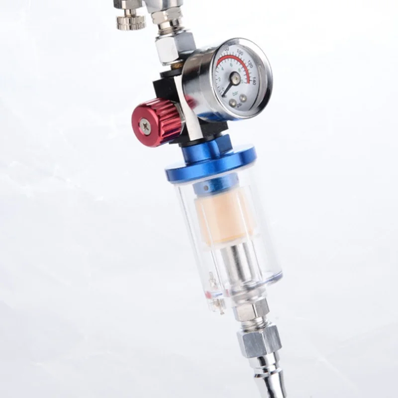 Высокого класса с защитой от царапин Воздушный пистолет-распылитель регулятор давления& линейный водный влагоотделитель инструмент 0-12BAR/0-180 фунтов на квадратный дюйм для Аэрограф инструмент