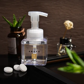 

Hot 10 Effervescent Tablets And Hand Cleaning Hand-pressed Hand Sanitizer Bottle Home Bath Kitchen Hand Lotion Natural Plant