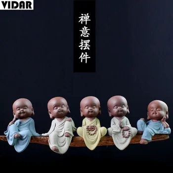 

VIDAR Creative Home Decoration Ornaments, Character Crafts, Zen Little Monks Can Be Decorated with Root Carvings