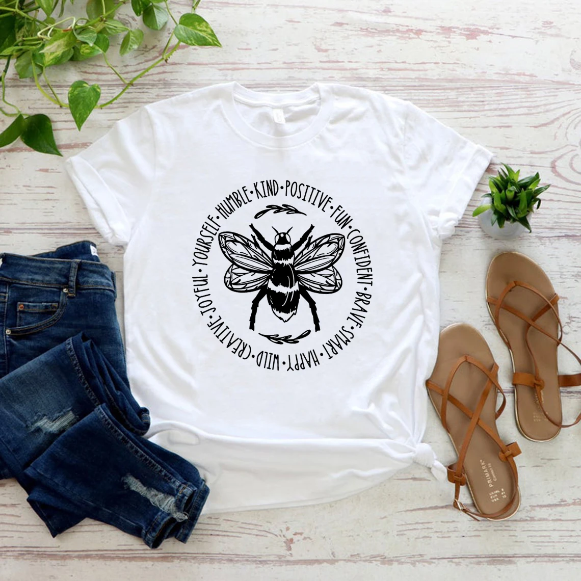 Be Kind T-Shirt Stay Positive T-Shirt Cute Bees Shirt Bee Something Shirt Happiness Matter T-Shirt