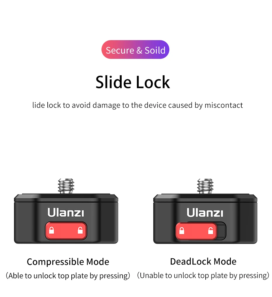 photography flashes Ulanzi Claw Quick Release Plate Clamp Quick Instal System DSLR Gopro 10 9 8 7 Camera Shoulder Strap Belt Clamp Quick Switch Kit neck strap