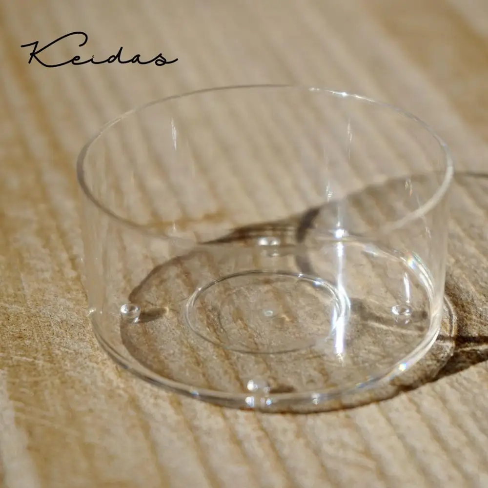 Wholesale 20pcs T16 Transparent Round Shape Plastic Candle Containers for praying DIY Candle Making