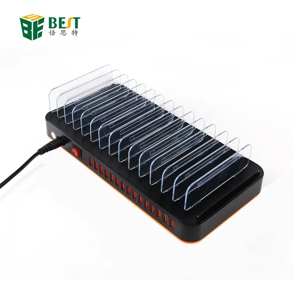 

Multi-Port Power Supply Intelligent Charging Station Patch Board 15 USB Mobile Phone Tablet Fast Charging Plug 5V Row Socket