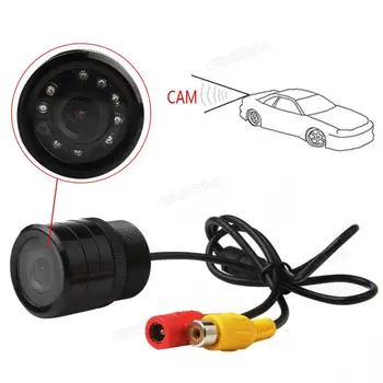 

Black 2.8mm 640 x 480 420TVL 1/4 CMOS Mini 9 IR Lights Car Camera Night Vision