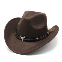 Chapeaux de cowboy pour hommes et femmes, accessoires cornes jazz, chapeau de chevalier, chapeaux fédora jazz bouclés pour hommes et femmes, large ethnique Panama