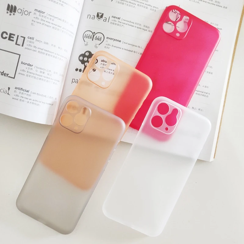 2000pcs Fashion Slim Matte Transparent Phone Cover