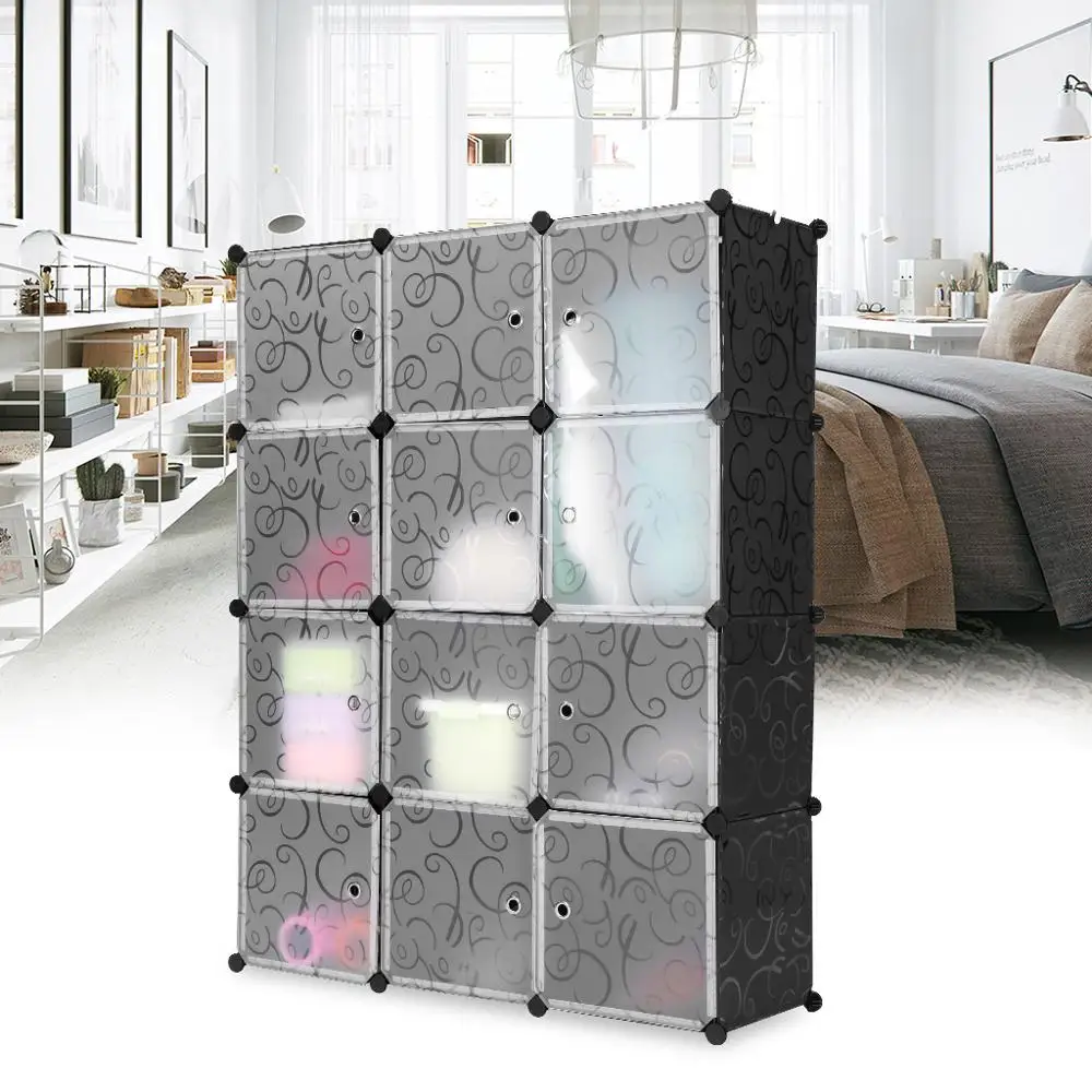 LANGRIA 12 Куб DIY Современные органайзеры для шкафа, пластиковые модульные многофункциональные шкафы с узором для хранения, спальни, гостиной