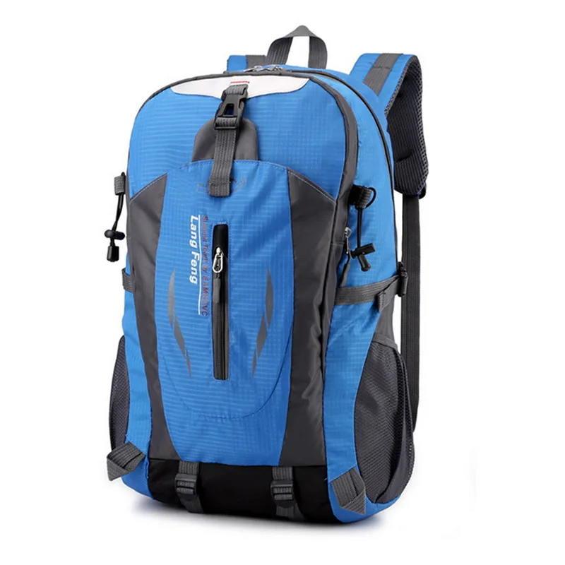 HEFLASHOR мужской 40л Водонепроницаемый рюкзак для путешествий, повседневный рюкзак для пешего туризма, велоспорта, уличные спортивные рюкзаки, рюкзак для альпинизма - Цвет: blue