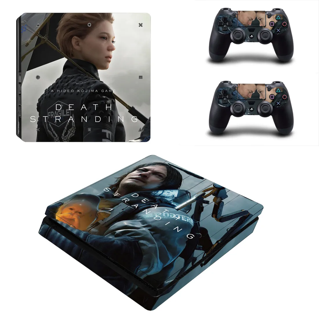 Наклейка s Death Stranding PS4 Slim Play station 4 тонкие виниловые наклейки для кожи наклейка для playstation 4 тонкая консоль и контроллер