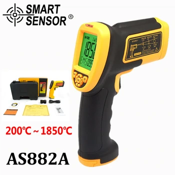 

Handheld digital LCD non contact pyrometer tools Laser infrared thermometer Smart Sensor non-contact thermometer AS882A