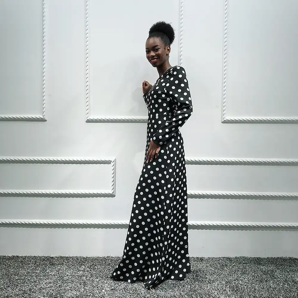 polka dot abaya