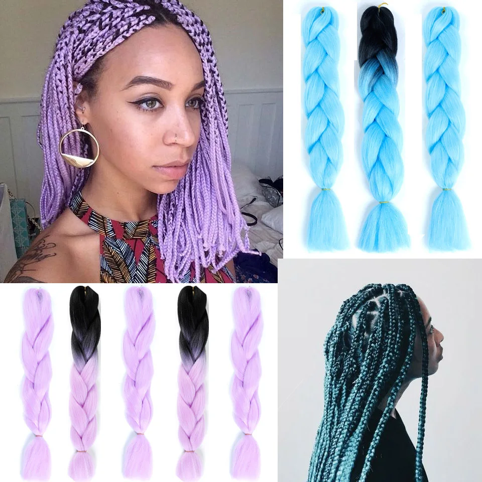 AILIADE монохромный выражение Комплект материала канекалон огромные косички на