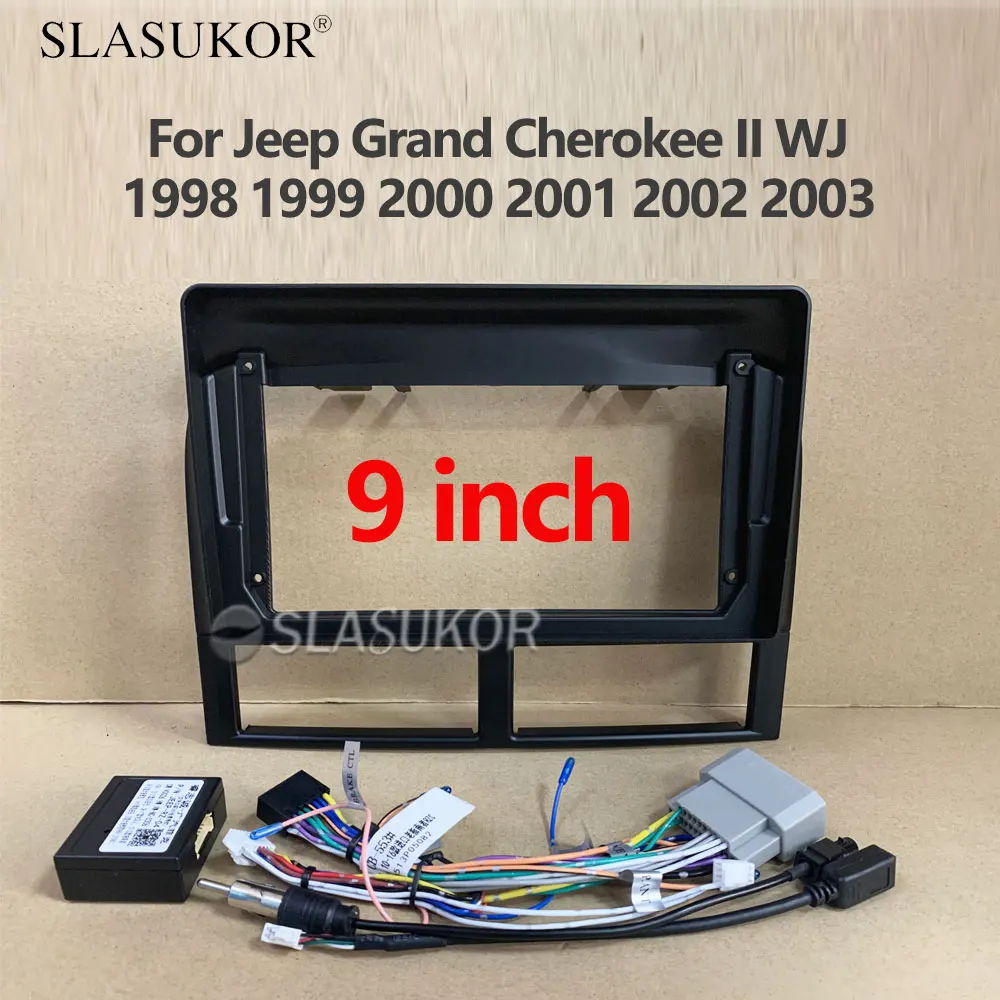 9-дюймовый аудио фитинг для JEEP GRAND CHEROKEE 1998 1999-2005 автомагнитола приборная панель GPS
