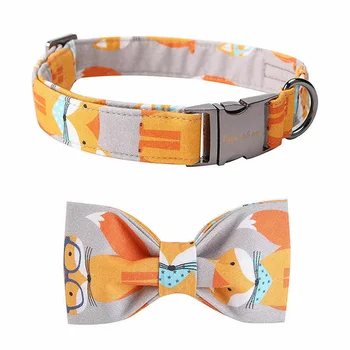 

Custom Dog Collar Nylon Floral Engraved Pet Puppy Collar Print Personalized Name Collars for Small Medium Large Dogs Pitbull