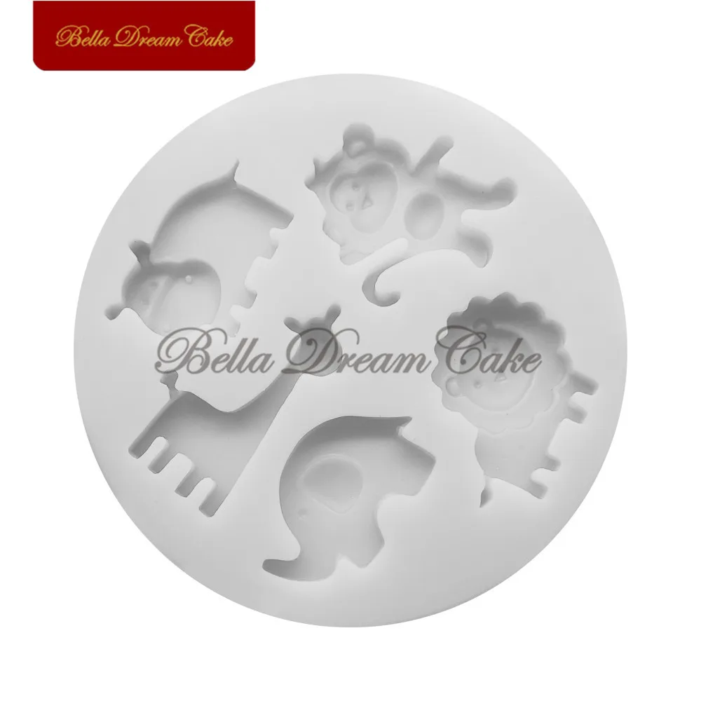 

Lion Monkey Zoo Silicone Mold Sugarcraft Cake Mould DIY Fondant Cake Moulds Cake Decorating Tool Kitchen Accessories Bakeware