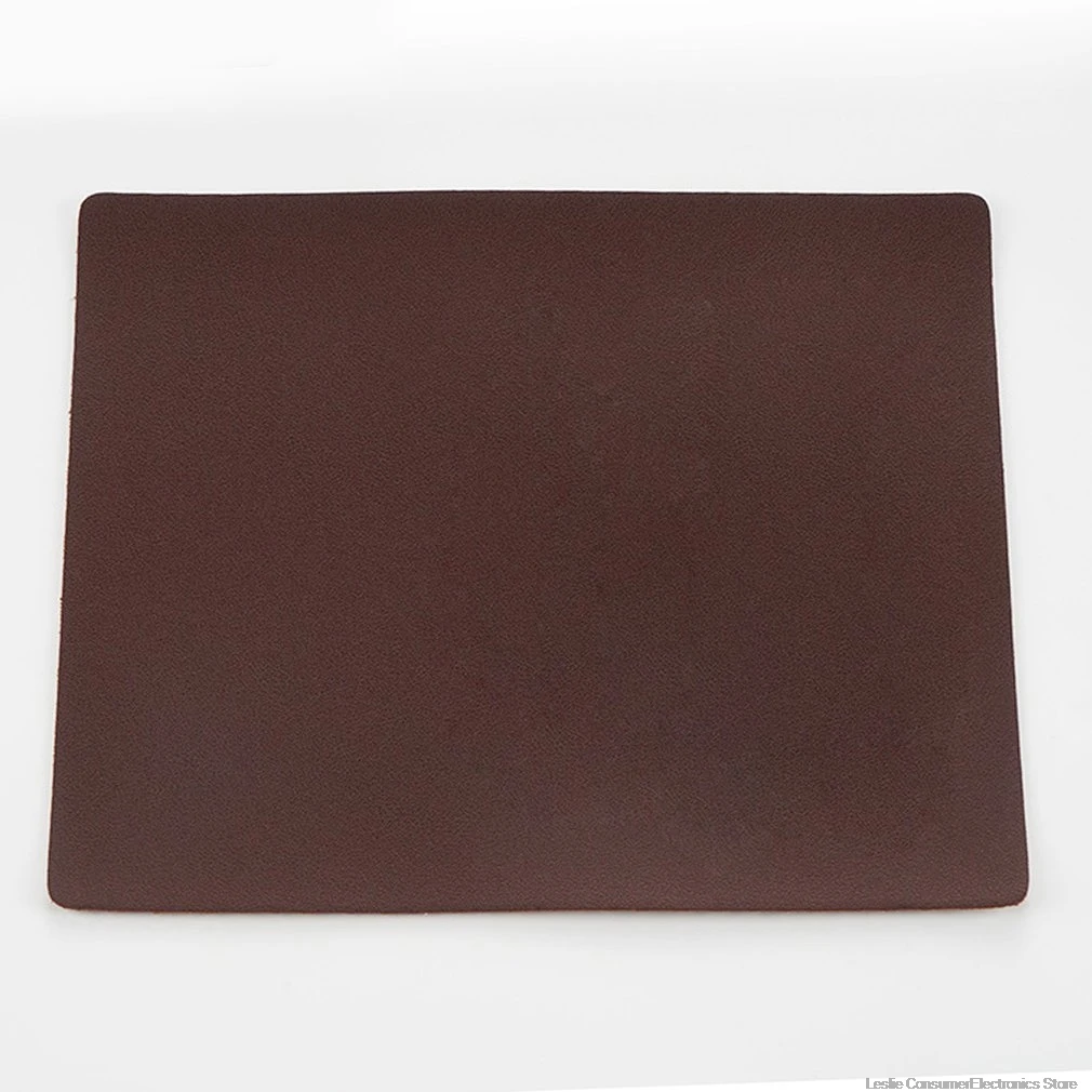 coffee 30X24CM Одноцветный простой кожаный Настольный коврик маленький коврик для мыши из искусственной кожи водонепроницаемый коврик милый коврик для мыши кожаный коврик односторонний 30X24 см - Цвет: coffee 30X24CM