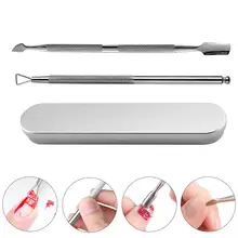 2 шт Гель-лак для нейл-арта удаления из нержавеющей стали кутикулы Овощечистка скребки инструменты ail кусачки набор