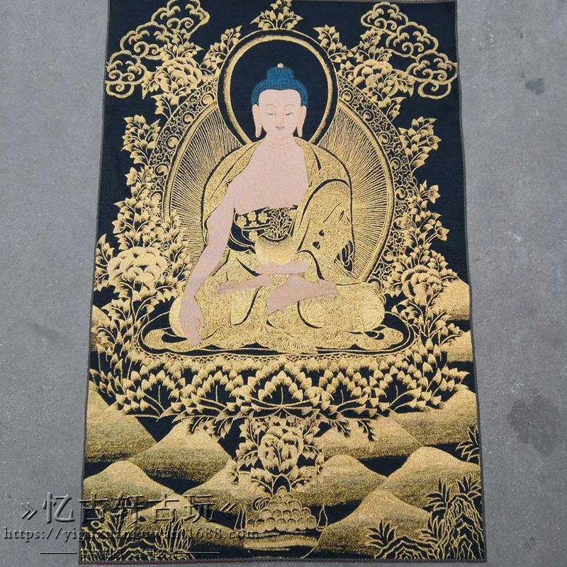 

Herbalist Buddha embroidery painting Tibetan Thangka home decoration painting