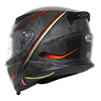 

Bluetooth Helmets For Soman SM-X7 Motorcycle Snake Pattern Carbon Fiber Helmet casco capacete moto Dot Approved Full Face
