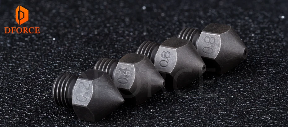 DFORCE CR-10S pro закаленная стальная насадка высокотемпературный принтер 1,75 мм j-головка cr10S PRO тепловой блок ender3 hotend Резьба m6