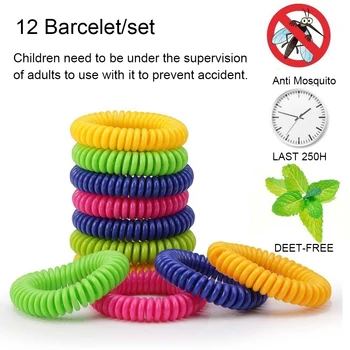 

Gosear 18PCS Long Lasting Spiral Bug Insect Mosquito Repellent Bracelet Wristband for Kids Adults Home Outdoor Use Mixed Colors