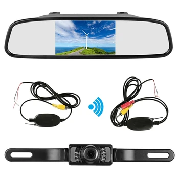 

4.3 Inch Car Tft Lcd Mirror Monitor Wireless Reverse Car Rear View Backup Camera Kit (Black)