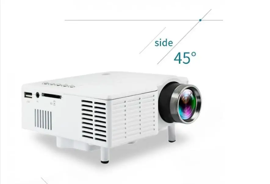 Портативный домашний кинотеатр UC28 + типа проводной светодиодный мини проектор HD