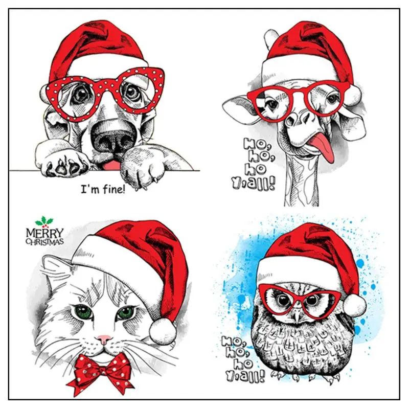 Merry Christmas Cat металлические режущие штампы DIY силиконовый прозрачный штамп цепляется печать тиснение для скрапбукинга альбом декор