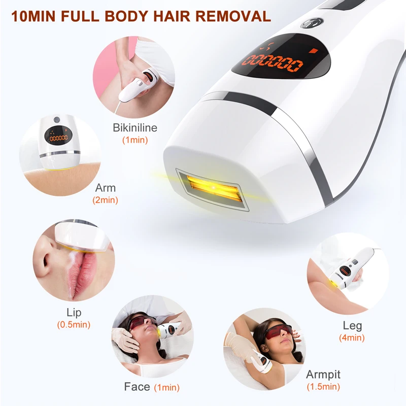 

600000 IPL Laser Epilator Hair Removal Laser Epilator Instrument Permanent Bikini Trimmer Painless Female Electric Epilator