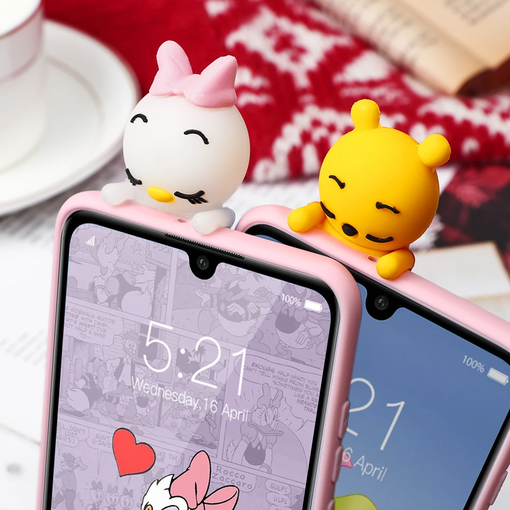 3D с мультяшками силиконовый чехол для huawei смартфона Honor 8X9 10 20 9X Pro Lite 10i 20i Nova 3 3i 5i Y6 Y9 Y7 Y5 Pro Prime Coque