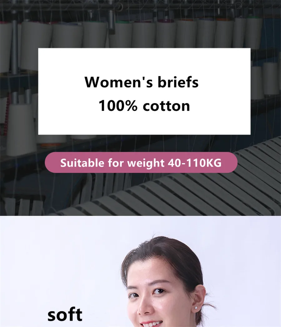 Plus Size Women's Briefs - High Waist Cotton Underwear for Comfortable Fit