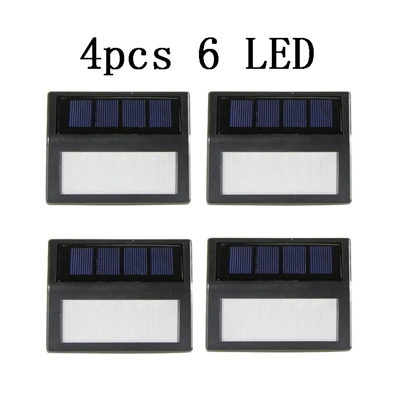 4pcs 6LED ChicSoleil светодиодный светильник на солнечной батарее, открытый солнечный светильник, PIR датчик движения, настенный светильник, водонепроницаемый светильник на солнечной батарее для украшения сада - Испускаемый цвет: 4pcs 6LED