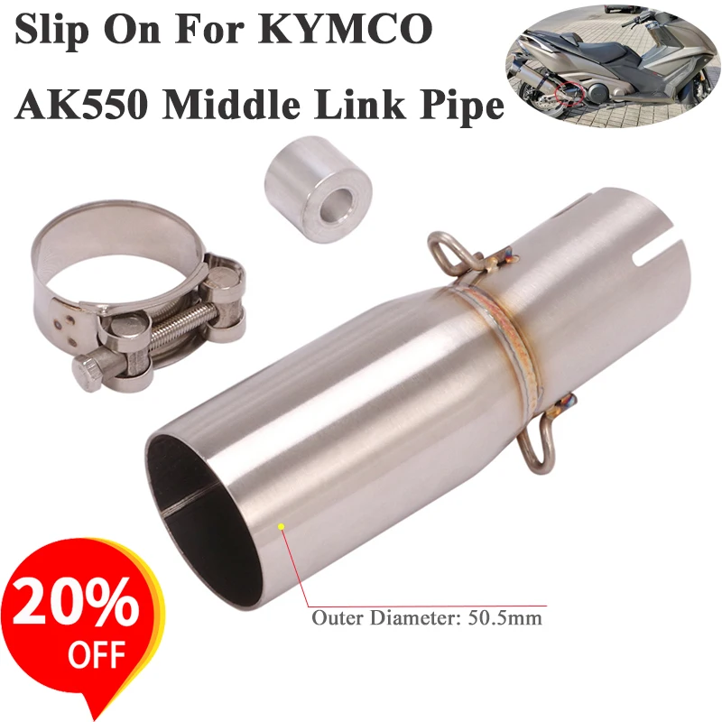 Slip On For KYMCO AK550 Motorcycle Exhaust Pipe System Escape Modified