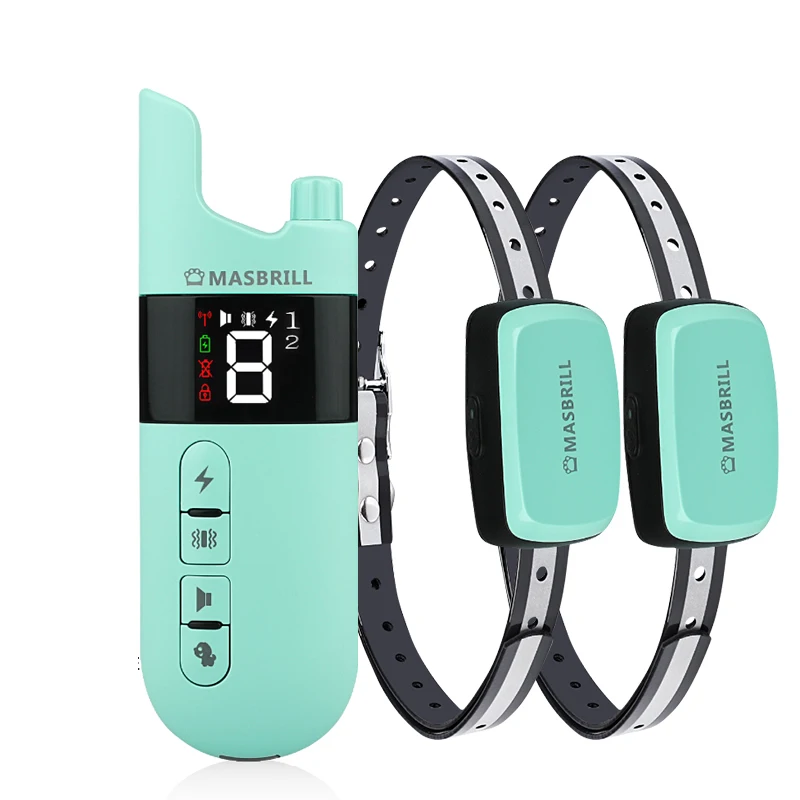 Erziehungshalsband Mit Fernbedienung – Ton, Vibration, Schock –  Wasserdicht, 800m Reichweite