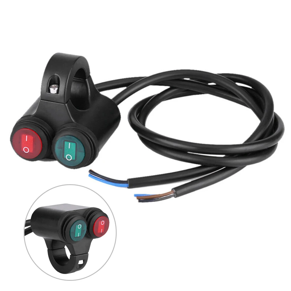 12V D Тип руль двойной переключатель 7/8 дюймов ближнего света, лампа для противотуманной фары прожектор ВКЛ-ВЫКЛ мотоцикла ATV Переключатели Реле