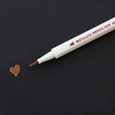 Металлическая перламутровая мягкая цветная ручка 1,0-1,5 мм цветной маркер ручка для рисования для цветных книг альбом художественные проекты - Цвет: coffee