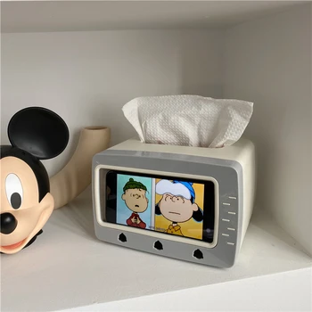 

Creative Facial Tissue Box Phone Shelf for 11 Kitchen Napkin Container Holder Restaurant Living Room Car Roll Papers Dispenser