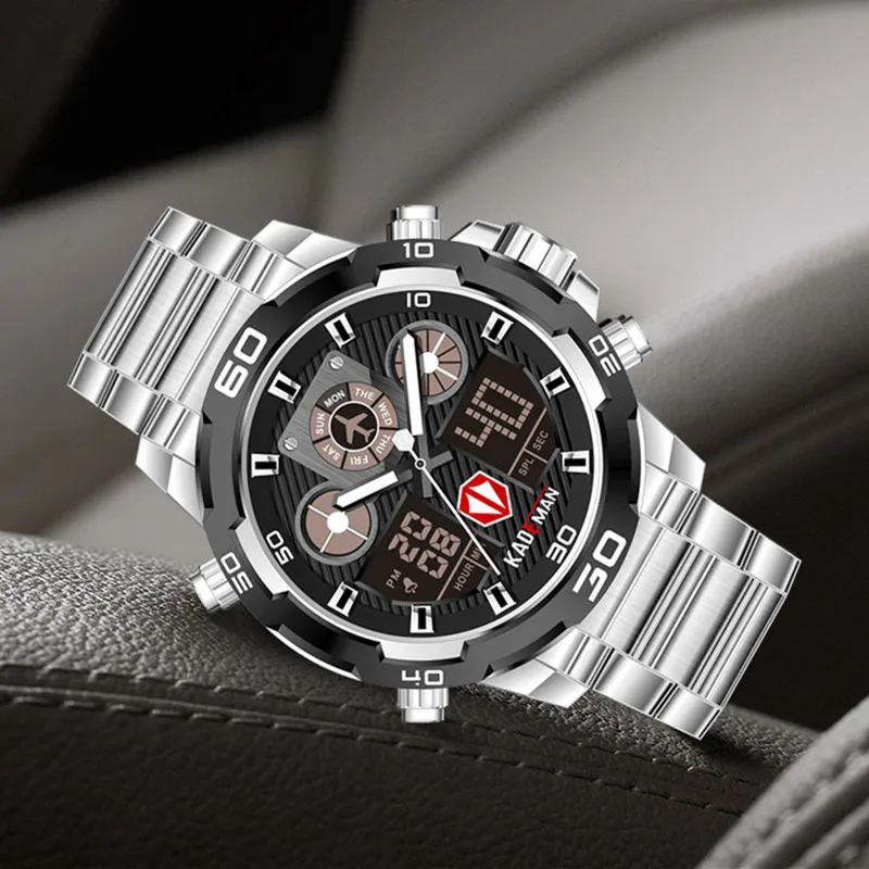 KADEMAN военные спортивные часы Для мужчин Водонепроницаемый двойной Дисплей наручные часы лучший бренд класса люкс армии мужские цифровые часы Relogio Masculino