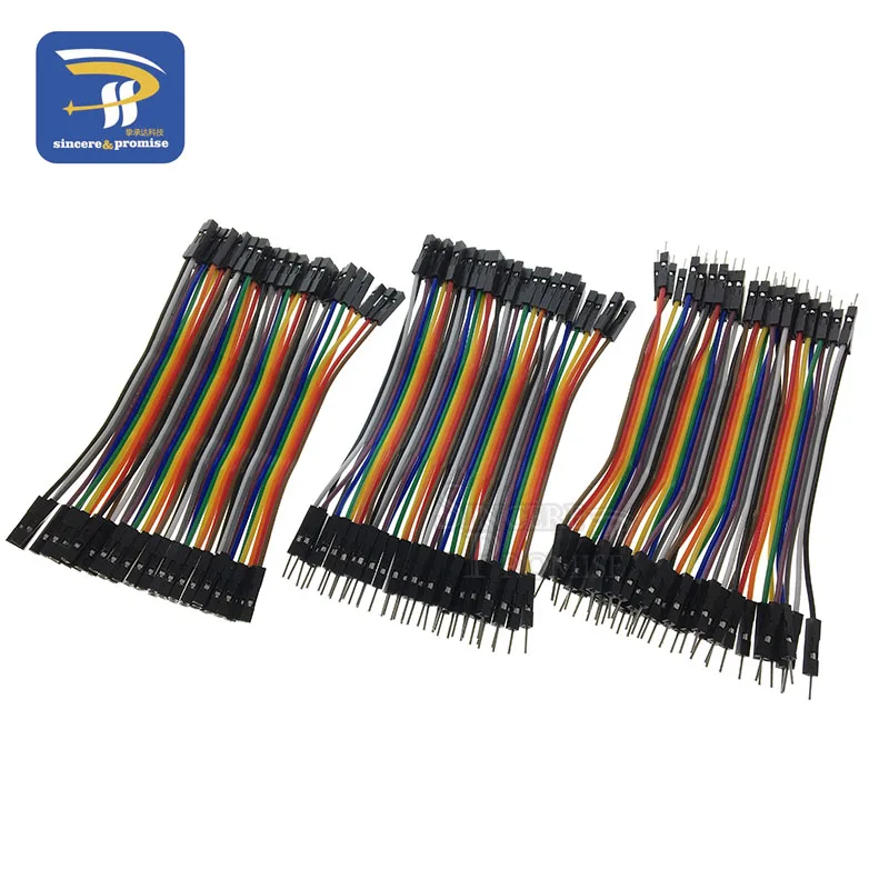 Dupont Line 120 шт. 10 см 40Pin мужской+ мужской женский и Женский Соединительный провод Dupont кабель для Arduino DIY KIT