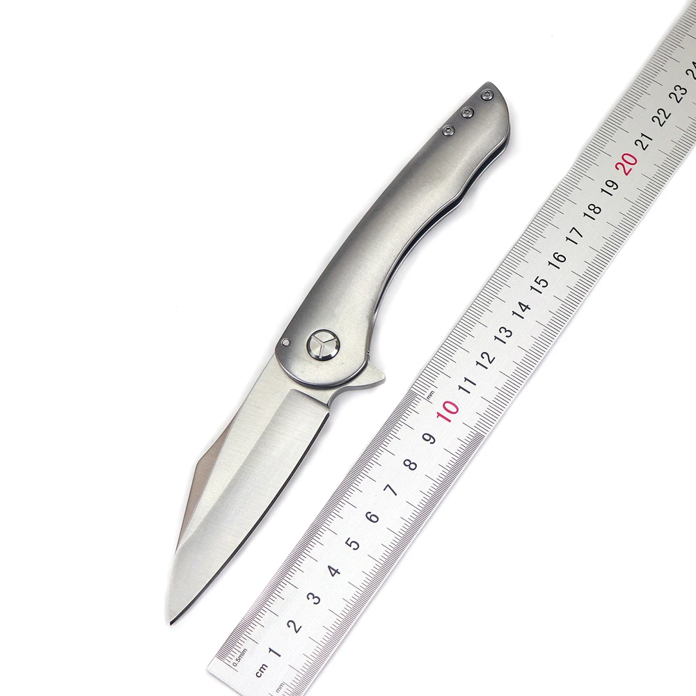 

High quality CR 6130 ball bearing folding knife 9CR18MOV blade steel handle outdoor camping practical portable EDC hunting tool