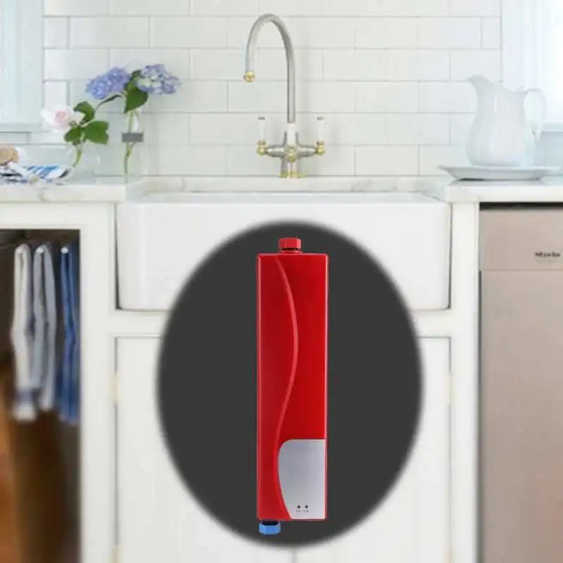 220V 3000W Instant Water Heater Mini Electric Tankless Hot Water Heating Parts Water Heater System For Bathroom Kitchen Use