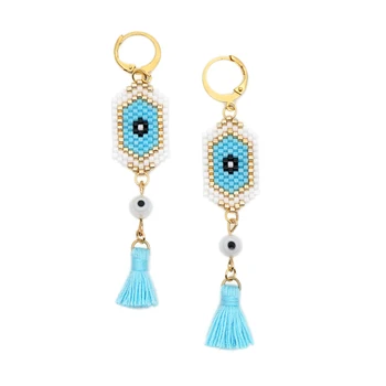 

Go2boho Miyuki Earrings Women Turkish Evil Eye Earring Boho Summer Handmade Woven Jewelry Pendientes Mujer Moda 2020 Fashion