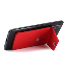 1 шт., силиконовый чехол-кошелек для телефона с защелкой, карман для смартфона, задний держатель для карт с подставкой для смартфона