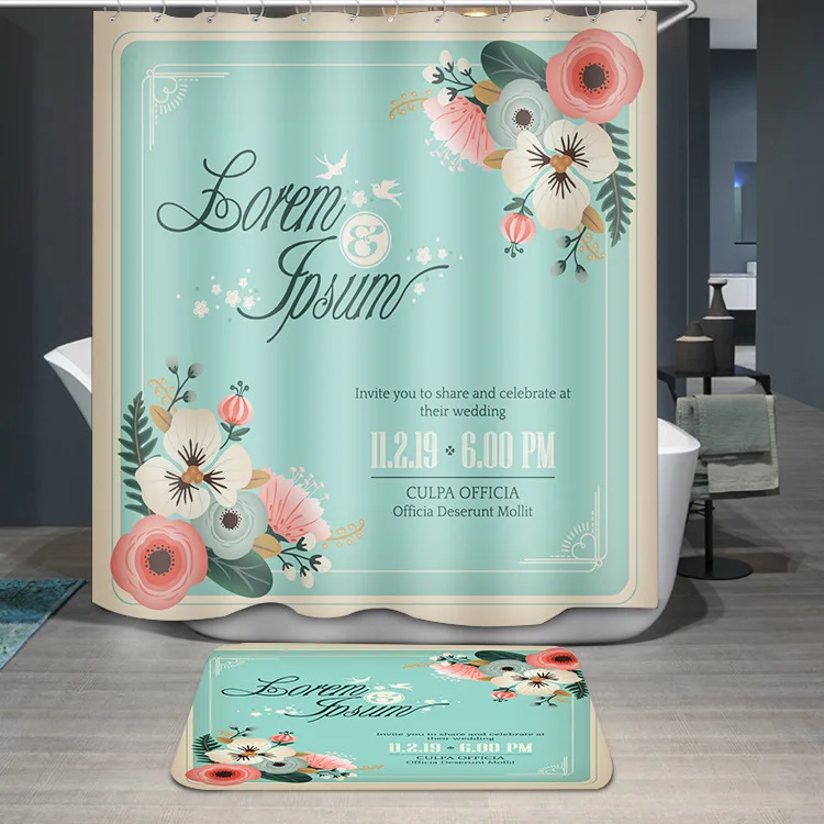 shower curtain only Занавеска для душа с полосками, печать, водонепроницаемая занавеска для душа, занавеска для ванной, занавеска для душа с 12 крючками - Цвет: shower curtain only