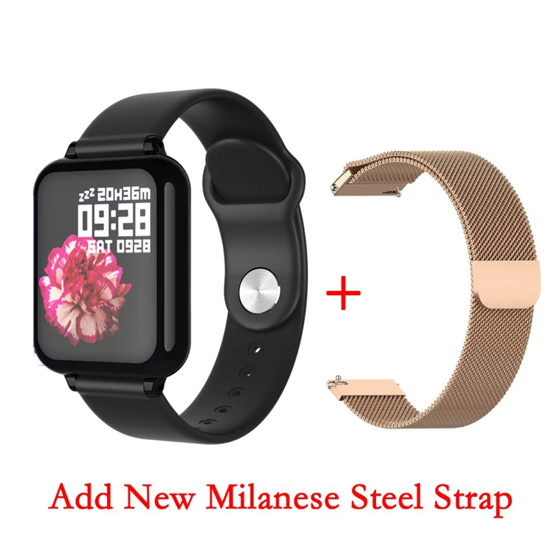 add rose steel Torntisc дропшиппинг B57 женские Смарт-часы для Android Apple Watch пульсометр кровяное давление Hero Band 3 умные часы для мужчин - Цвет: add rose steel