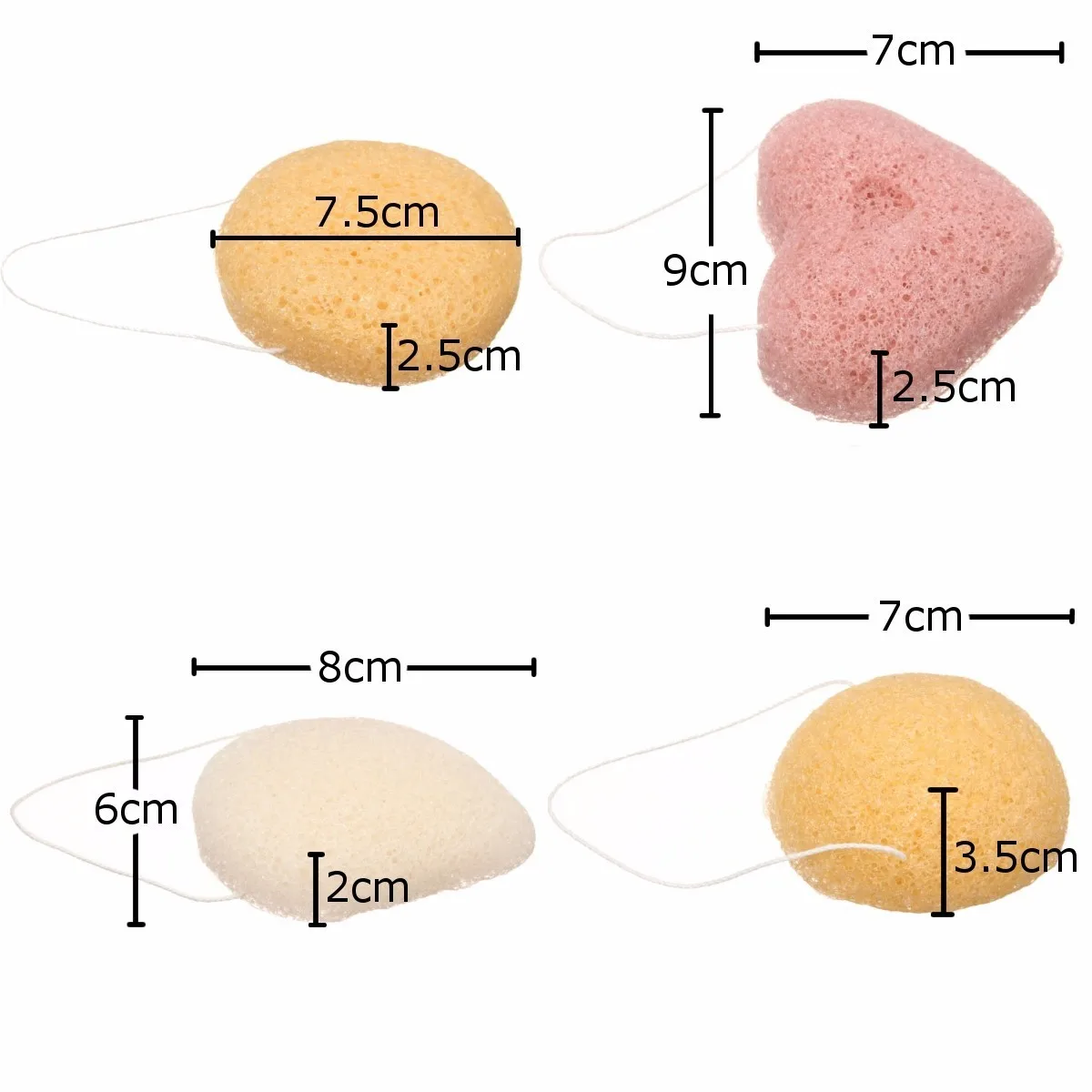 Magic Konjac Konnyaku Jelly Fiber Face Wash Cleansing Sponge Puff Pad