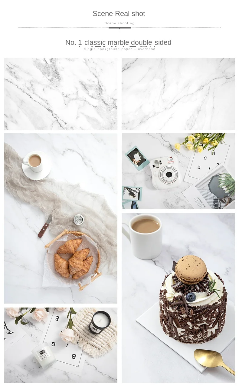 57*87cm Photography Backdrops Marble Wood Grain 2 Sided Waterproof Backgroud Cosmetics Photo Background for Studio Photo