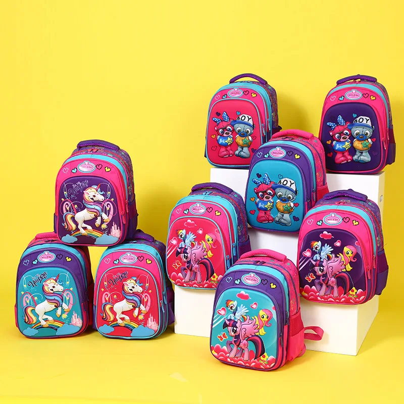 

2019 New Style Schoolbag for Elementary School Students Large-Volume CHILDREN'S School Bags 3D 1-3 Grade STUDENT'S Backpack Wome