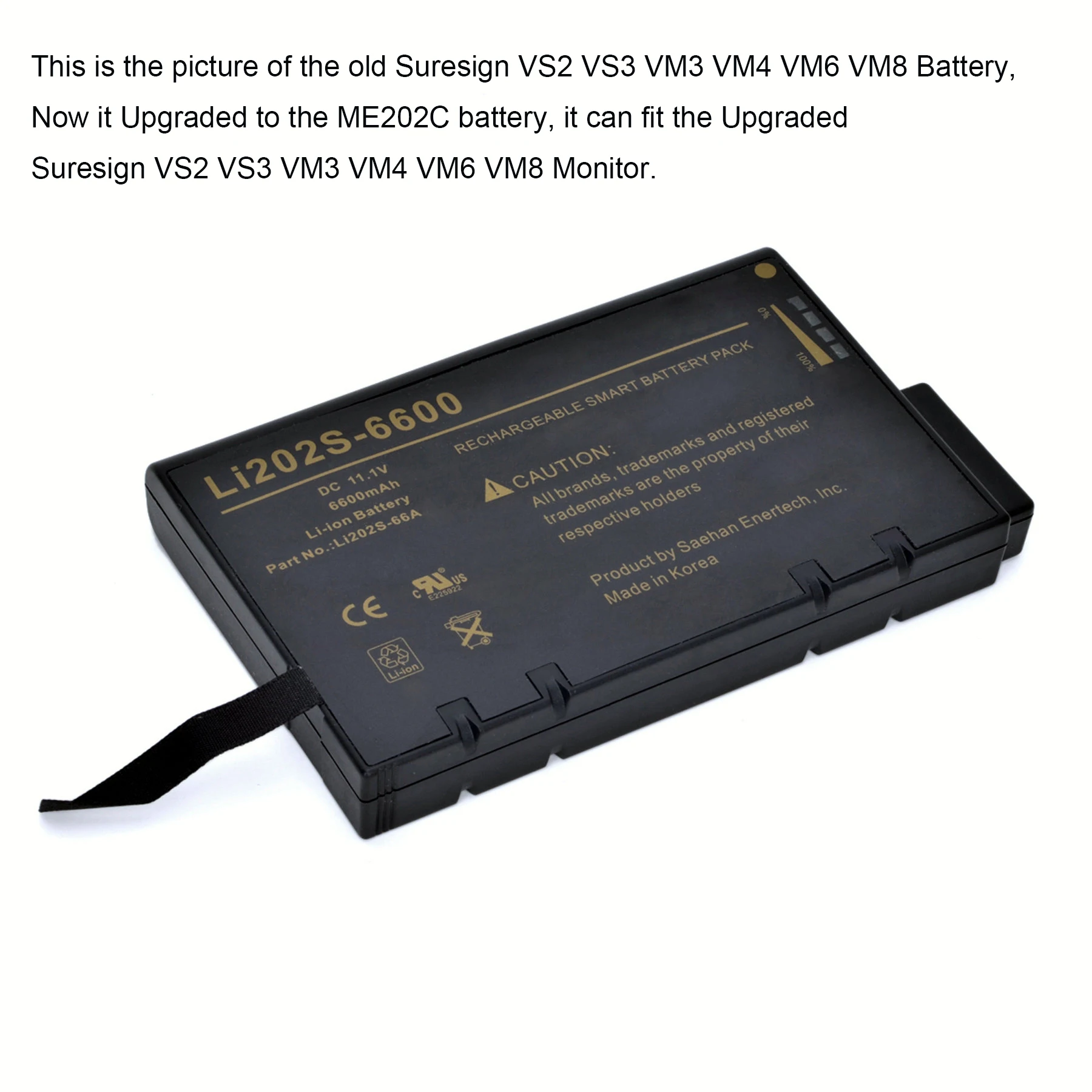 Высокое качество импортированная батарея клетки Li202S-60A Li202S-66A Li202S-6600 Аккумулятор для Philips Suresign VM4 VM6 VM8 VM3 VS2 VS3 V24E Батарея(повышен до ME202C Батарея может подойти для самых новых машин