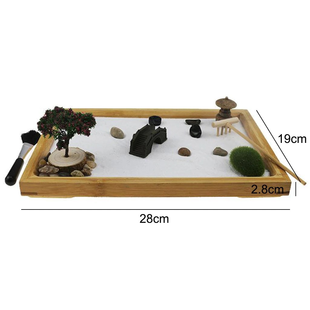 Mini Wooden Rake for Table Desk Zen Garden Sand Meditation Craft Kids Rake 